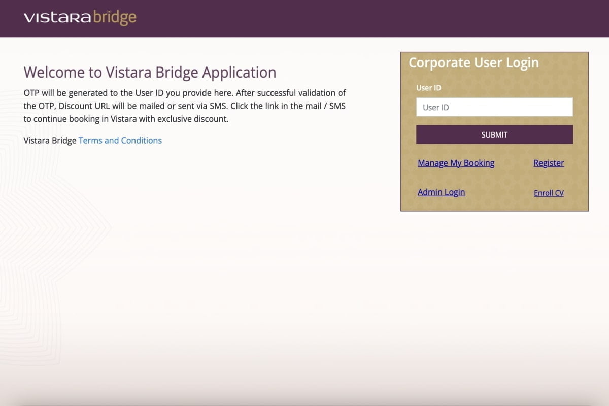 Vistara Bridge Portal