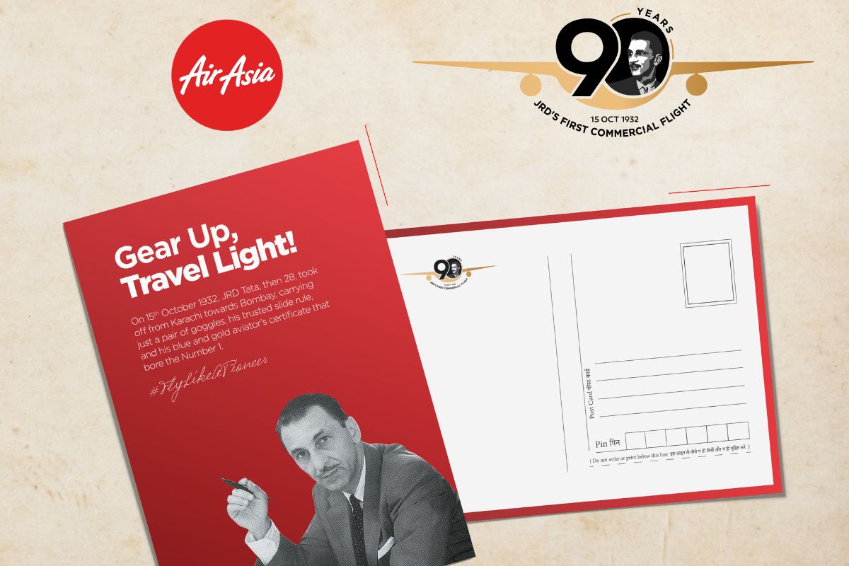 AirAsia India Celebrates the 90th Anniversary of JRD Tata’s First Commercial Flight
