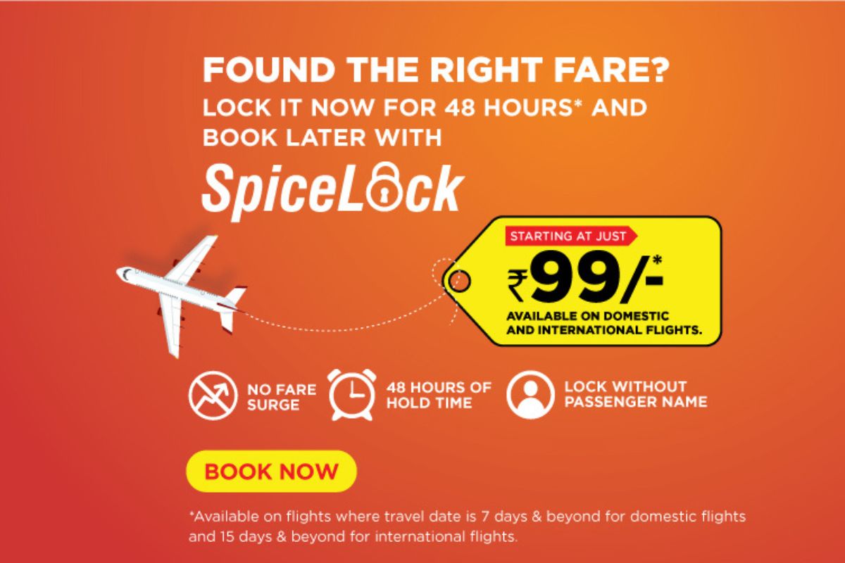 SpiceJet SpiceLock: Now Lock the Fare Without Passenger’s Name