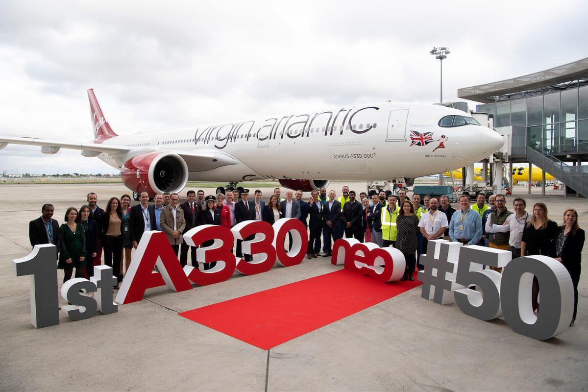 Virgin Atlantic Takes Delivery of Its First A330neo, Marking the Airline’s 50th Airbus Aircraft